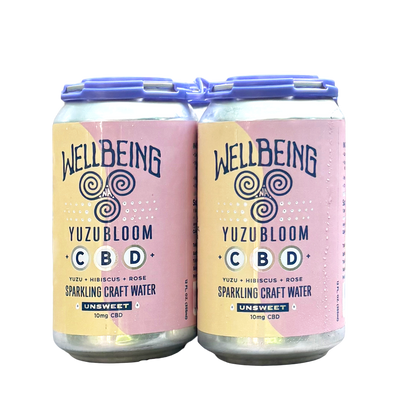 WellBeing CBD Sparkling Water - Yuzu Bloom - 4pk