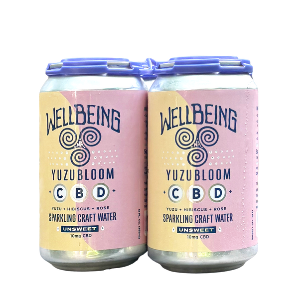 WellBeing CBD Sparkling Water - Yuzu Bloom - 4pk