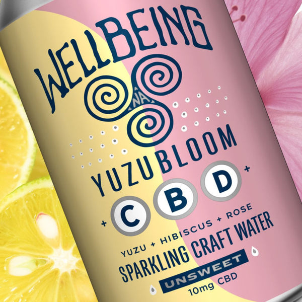 WellBeing CBD Sparkling Water - Yuzu Bloom - 4pk
