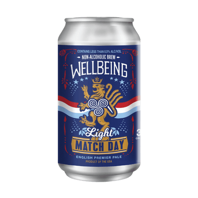 Wellbeing Match Day Light 12oz, 6 Pack